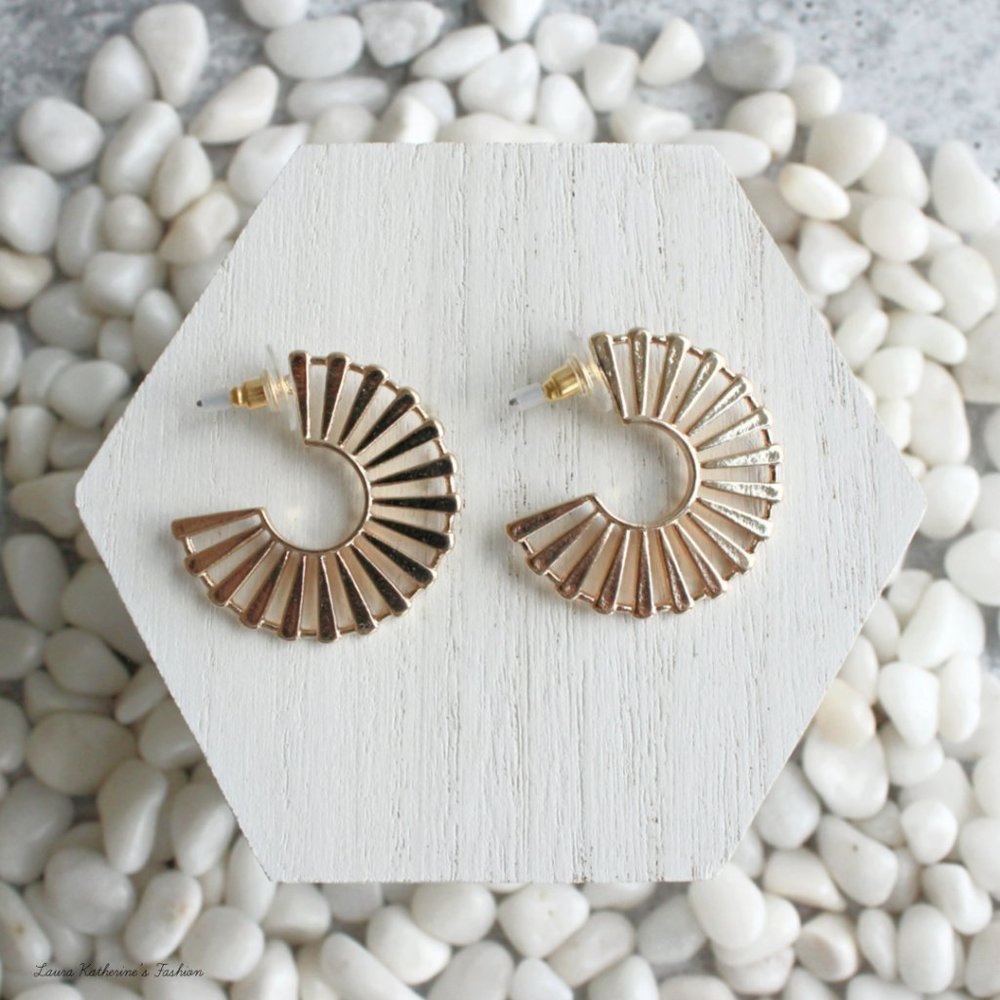 Flat Hoop Earrings - Picture 1 of 4